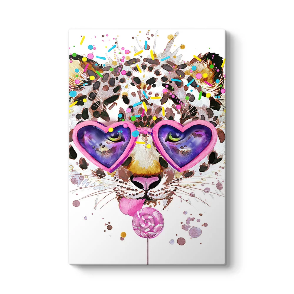 Sevimli Leopar Tablosu - Model 2